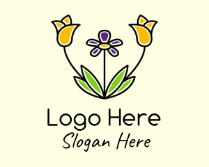 Eco Friendly - Fancy Tulip Sunflower logo design