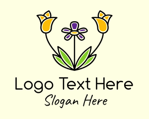 Agricultural - Fancy Tulip Sunflower logo design