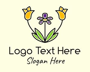 Fancy Tulip Sunflower Logo