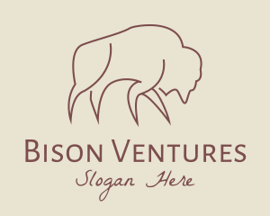Brown Wild Bison logo design
