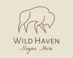 Brown Wild Bison logo design