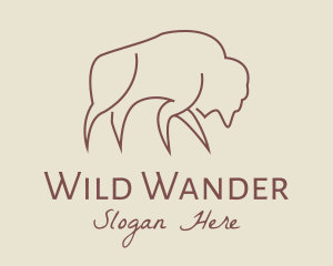 Brown Wild Bison logo design