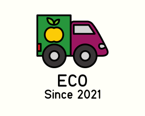 Organic Produce - Fruit Delivery Truck logo design