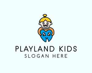 Pediatric Dental Cartoon logo design