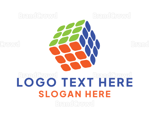 Modern Rubiks Cube Logo