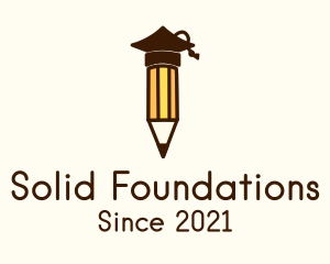 Early Learning - Graduation Cap Pencil logo design