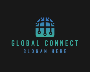 Globe - International Tech Globe logo design