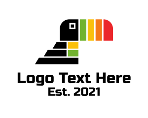 Bird - Colorful Toucan Pyramid logo design