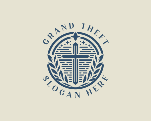 Catholic - Cross Leaf Ministry logo design