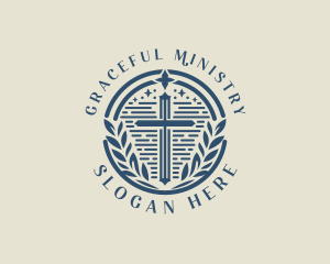 Cross Leaf Ministry logo design