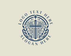 Christianity - Cross Leaf Ministry logo design