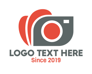 Photobooth - Abstract Camera Stroke logo design