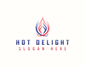 Heating Cooling HVAC logo design