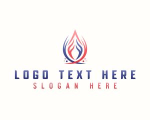Fuel - Heating Cooling HVAC logo design
