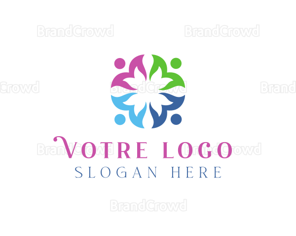 Colorful Floral Team Logo