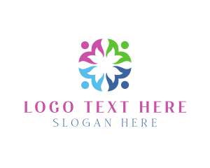 Community Center - Colorful Floral Team logo design