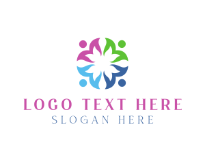 Foundation - Colorful Floral Team logo design