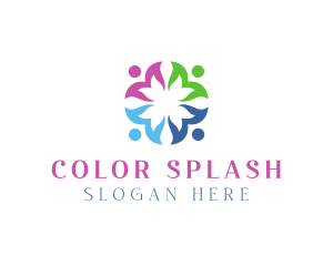 Colorful Floral Team logo design