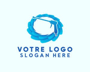 Blue - Aqua Water Cleaner logo design