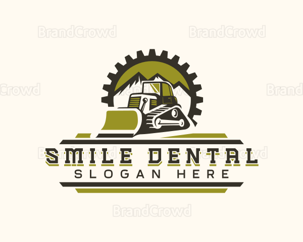 Bulldozer Industrial Machinery Logo