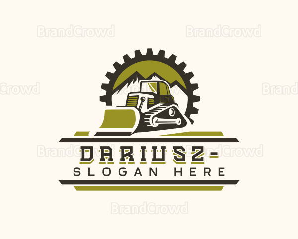 Bulldozer Industrial Machinery Logo