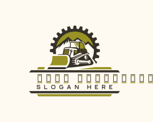 Bulldozer Industrial Machinery Logo