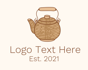 Tea Party - Cute Kettle Teapot logo design