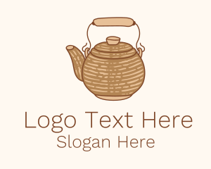 Cute Kettle Teapot Logo