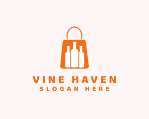 Wine Shopping Bag logo design