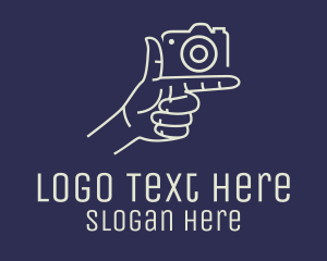 Staffing-agency - Camera Hand Monoline logo design