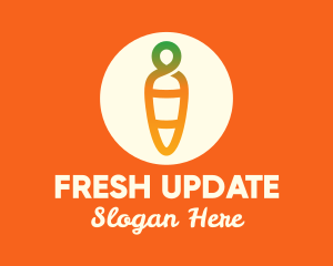 Modern Fresh Carrot logo design