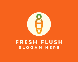 Modern Fresh Carrot logo design