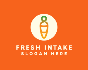 Modern Fresh Carrot logo design