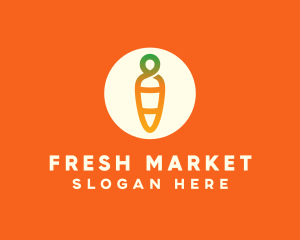 Modern Fresh Carrot logo design