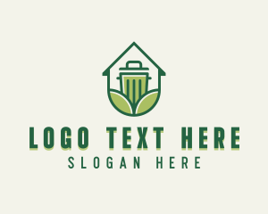 Recycling Bin - Trash Garbage Disposal logo design