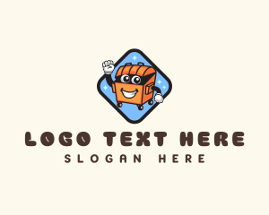 Character - Happy Garbage Container logo design