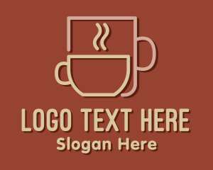 Linear - Minimalist Coffee Cups logo design