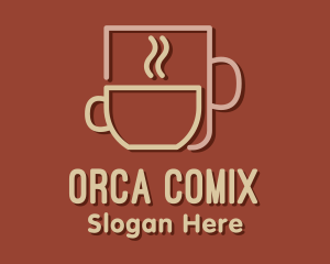 Minimalist Coffee Cups Logo