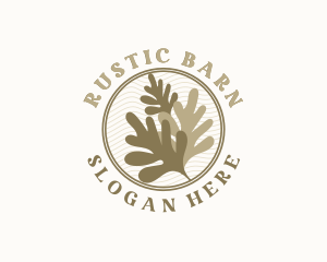 Rustic Leaf Plant logo design