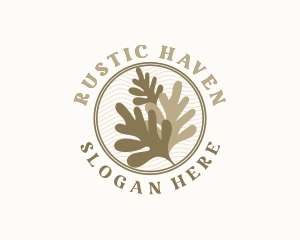 Rustic Leaf Plant logo design