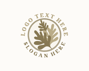 Eco - Rustic Leaf Plant logo design