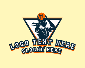 Female Basketball Athlete Logo