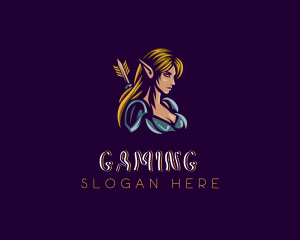 Hunter - Night Elf Gaming logo design