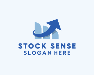 Stocks - Blue Arrow Stocks logo design