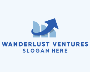 Blue Arrow Stocks  logo design