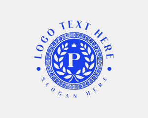 Greek Letter - Greek Rho Crown logo design
