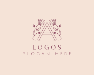 Elegant Floral Letter A Logo
