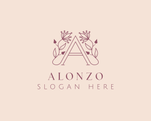 Elegant Floral Letter A logo design