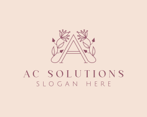 Elegant Floral Letter A logo design