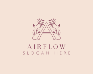 Elegant Floral Letter A logo design